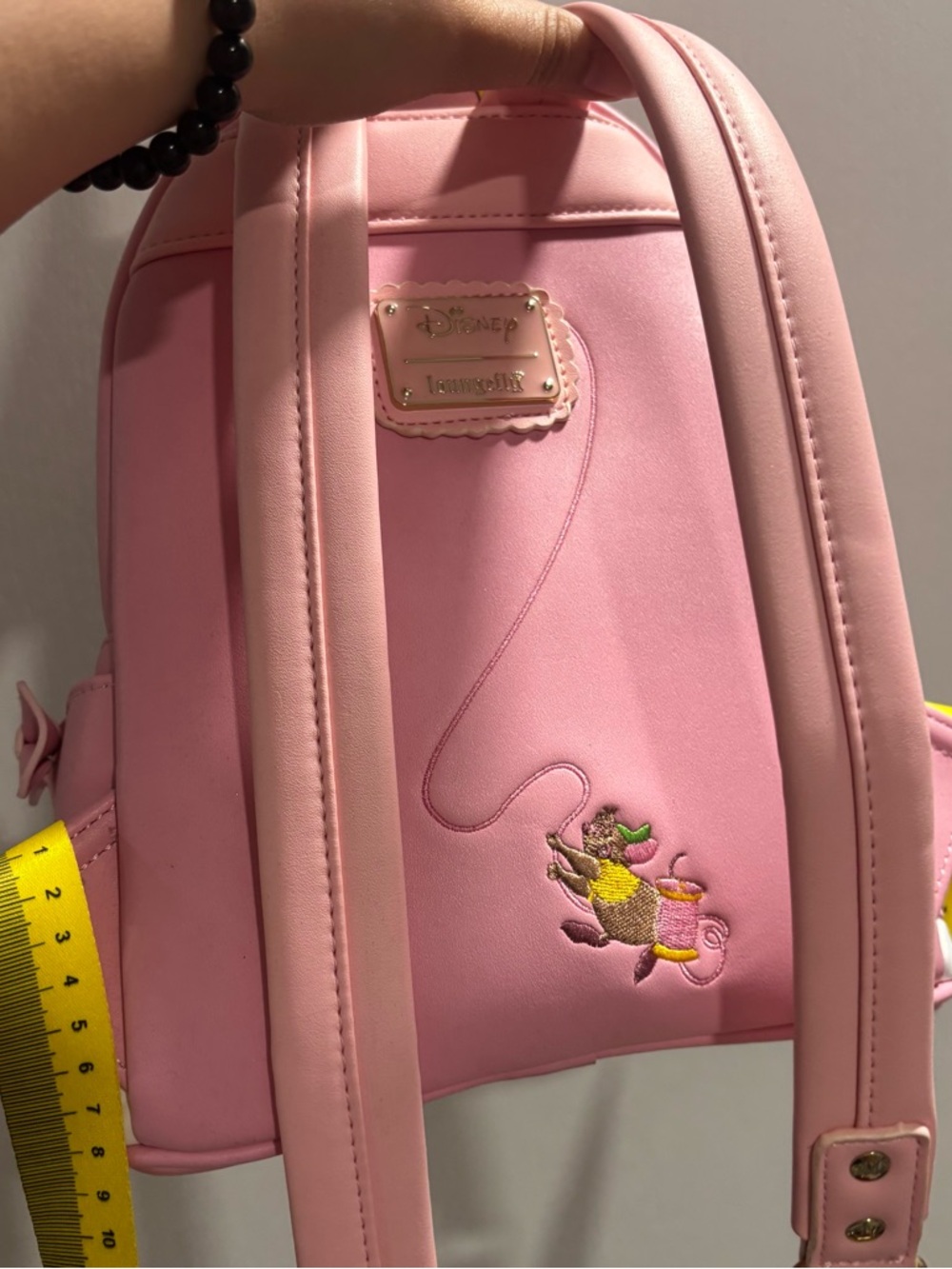 Loungefly cinderella 70 anniversary Pink Mini Backpack with Gold Zipper Detail - Picture 4 of 6